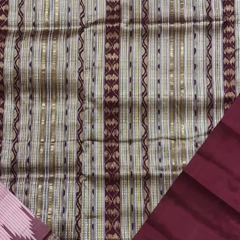 Sambalpuri Phodakumbha Silk Saree view 1