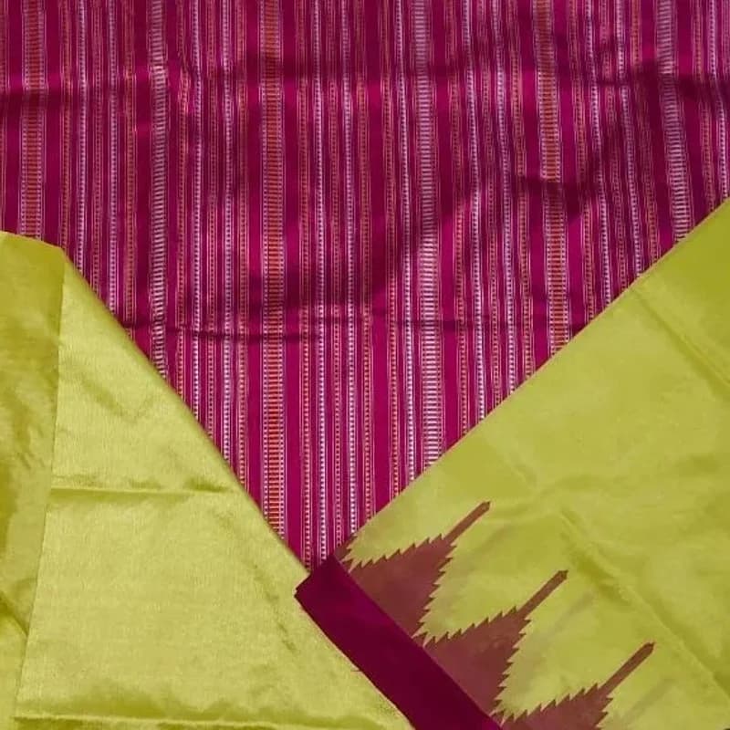 Sambalpuri Phodakumbha Silk Saree view 1