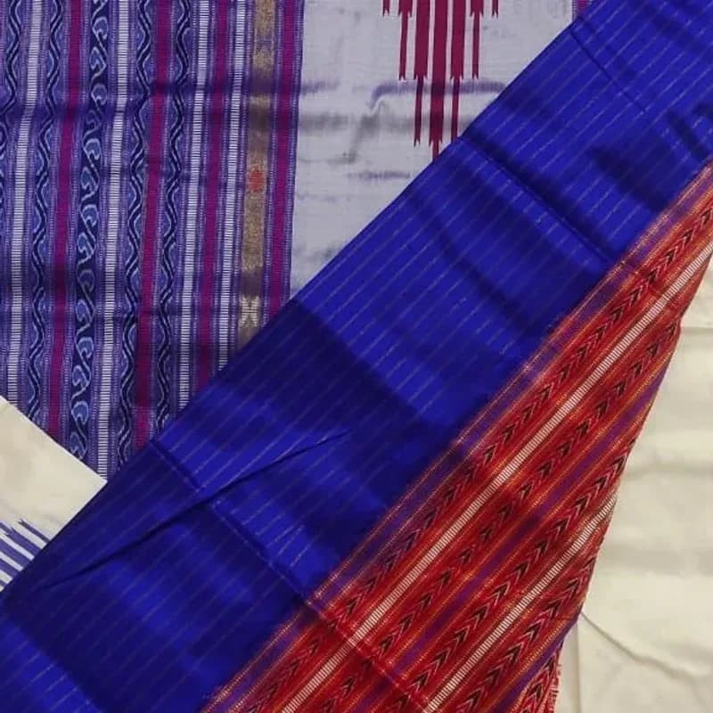 Sambalpuri Phodakumbha Silk Saree view 1