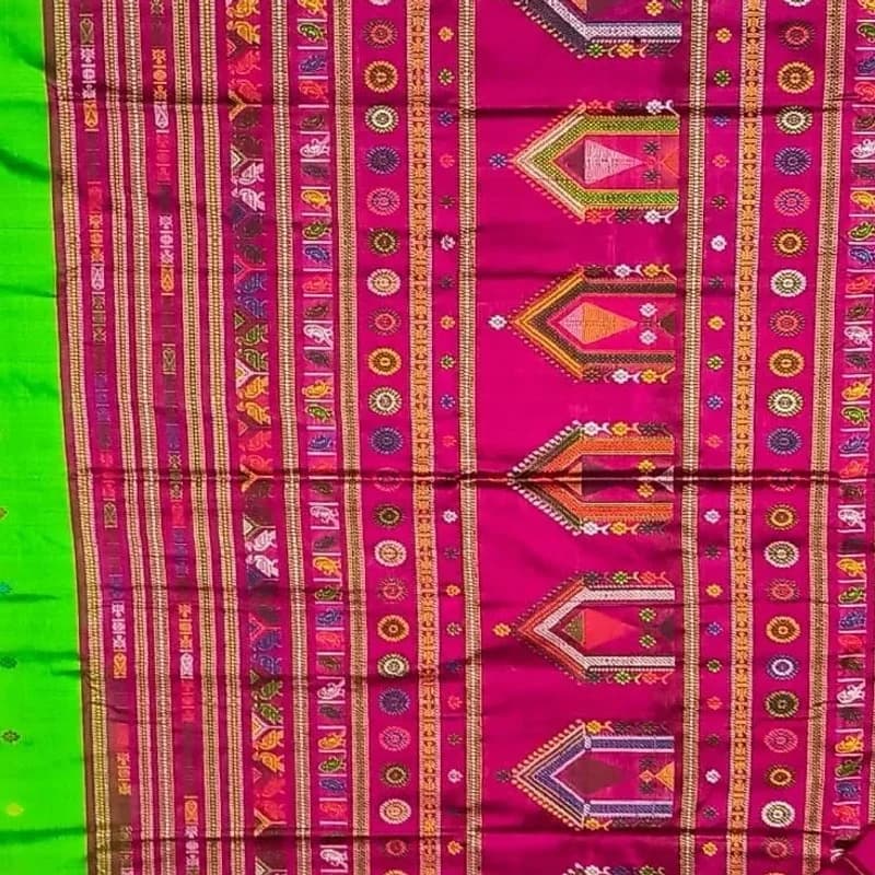 Green Dolabedi Bomkai Silk Saree