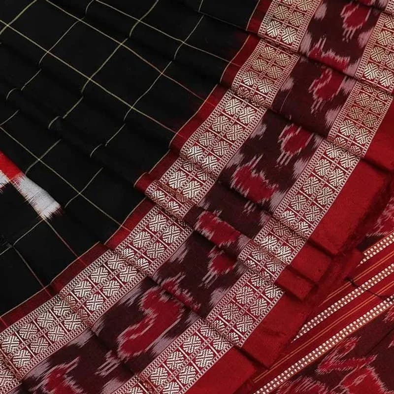 Sambalpuri Ikkat Silk Saree view 1