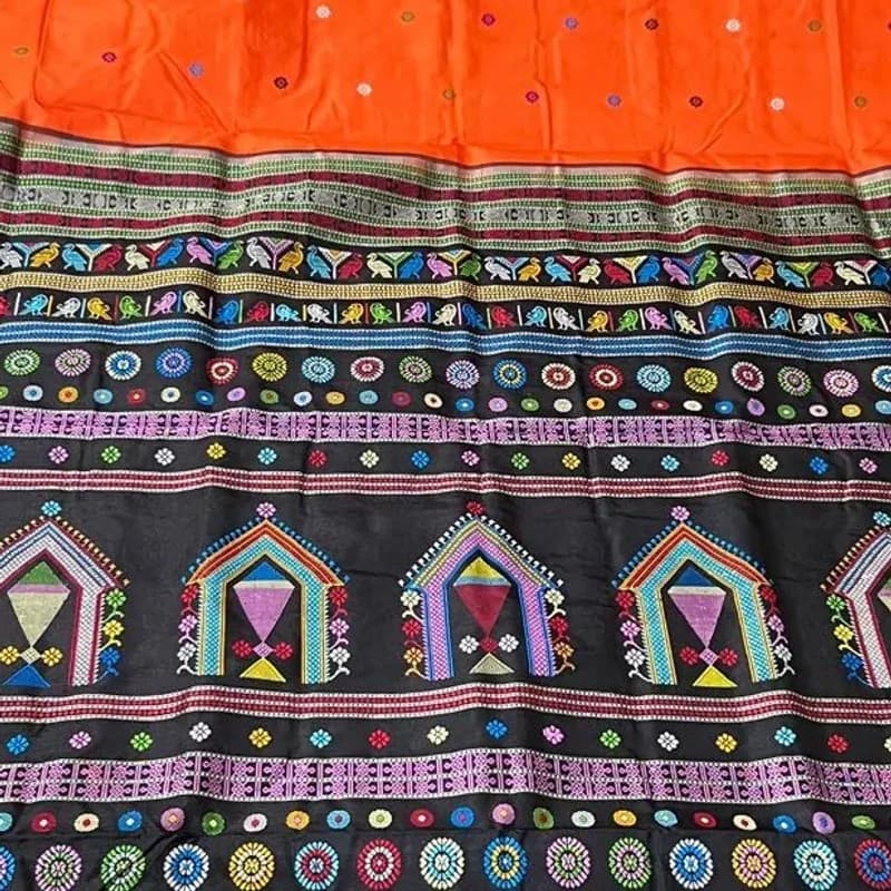 Sambalpuri Dolabedi Silk Saree view 1