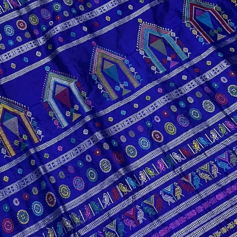Sambalpuri Dolabedi Silk Saree view 1