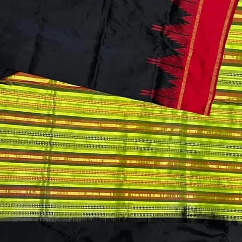 Sambalpuri Half Tissue Phodakumbha Silk Saree view 1
