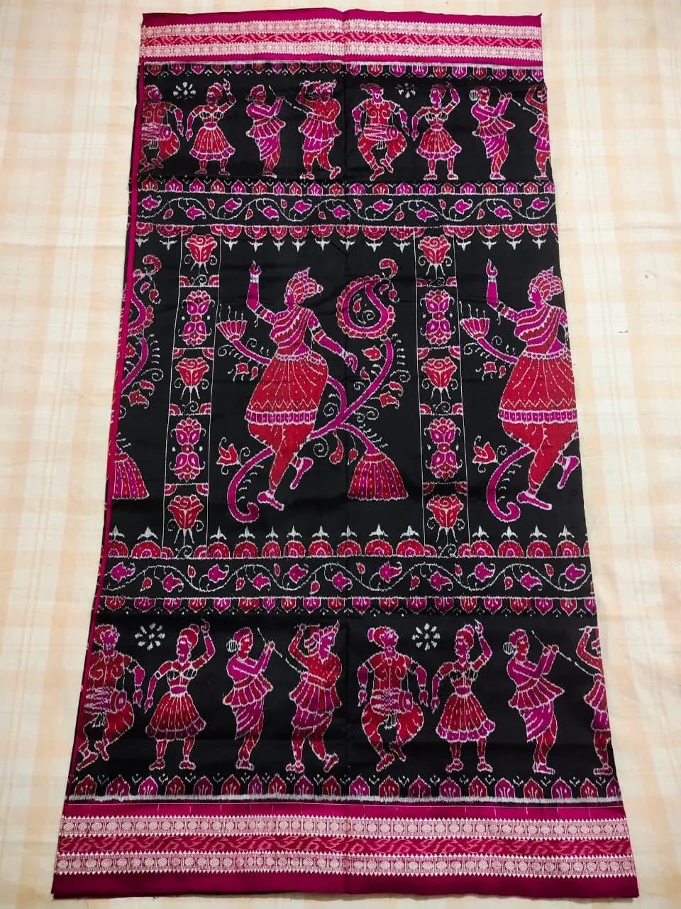 Sambalpuri Dancer Pallu Pure Silk Saree thumbnail 4