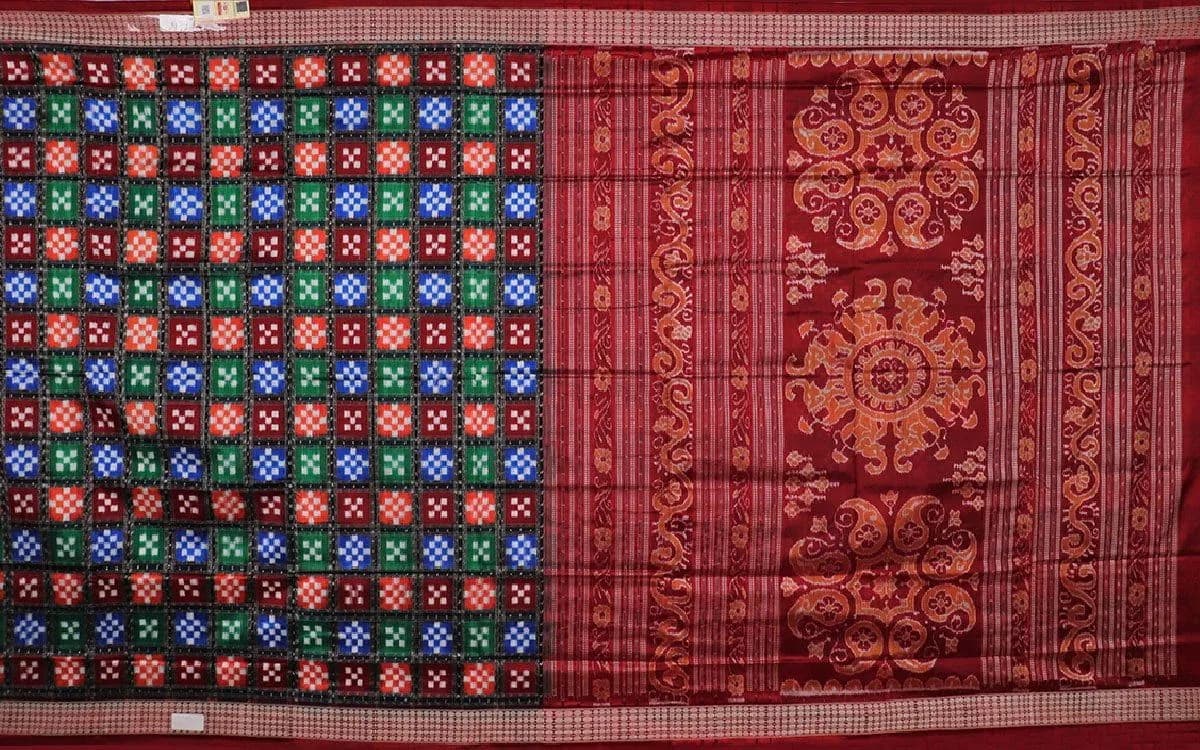 Sambalpuri Ikkat Silk Saree thumbnail 2