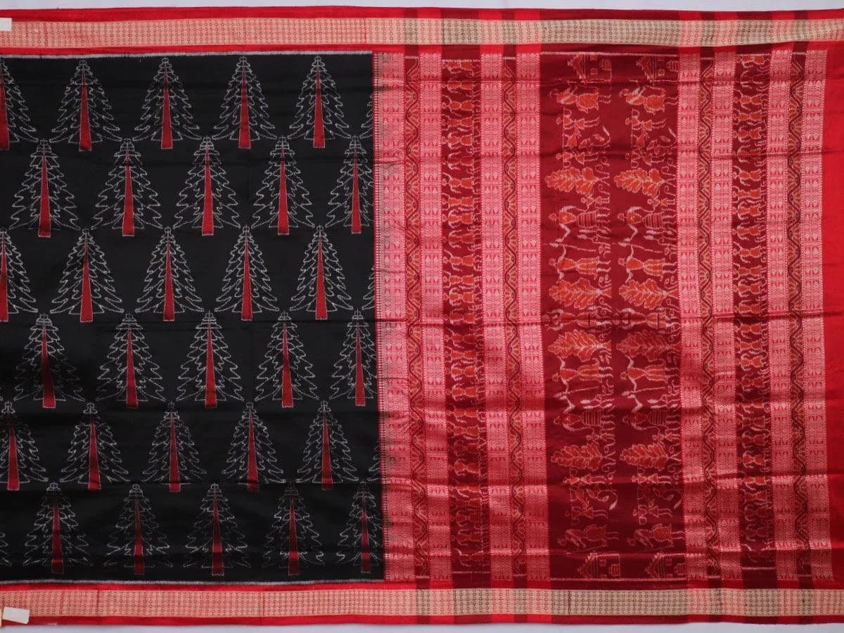 Sambalpuri Ikkat Silk Saree thumbnail 2