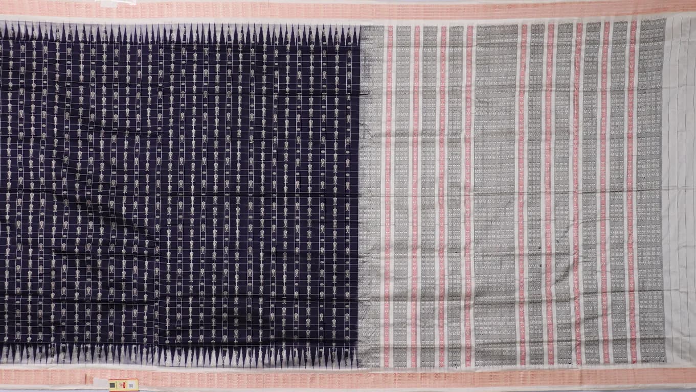 Sambalpuri Ikkat Silk Saree thumbnail 2