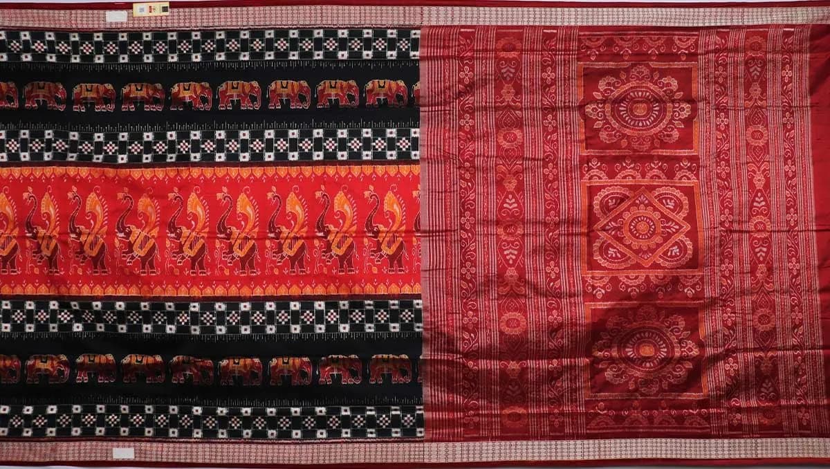 Sambalpuri Ikkat Silk Saree thumbnail 2
