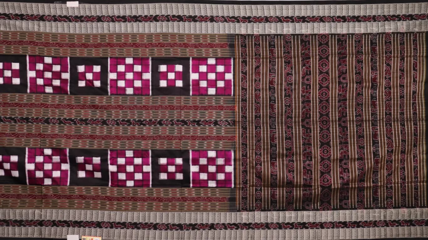 Sambalpuri Ikkat Silk Saree thumbnail 2