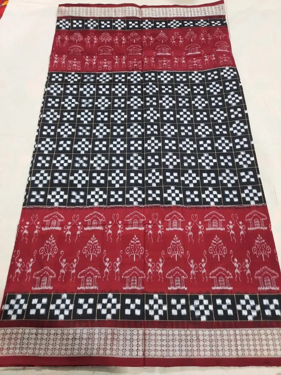 Sambalpuri Silk Pasapali Bandho Saree thumbnail 2