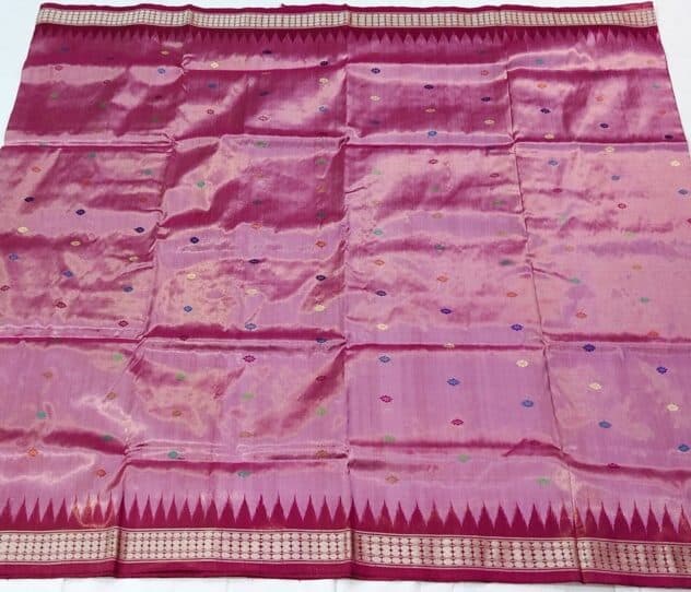 Dolabedi Bubblegum Pink Tissue Silk Saree thumbnail 3