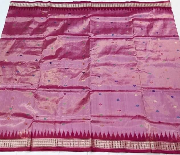 Dolabedi Bubblegum Pink Tissue Silk Saree thumbnail 3