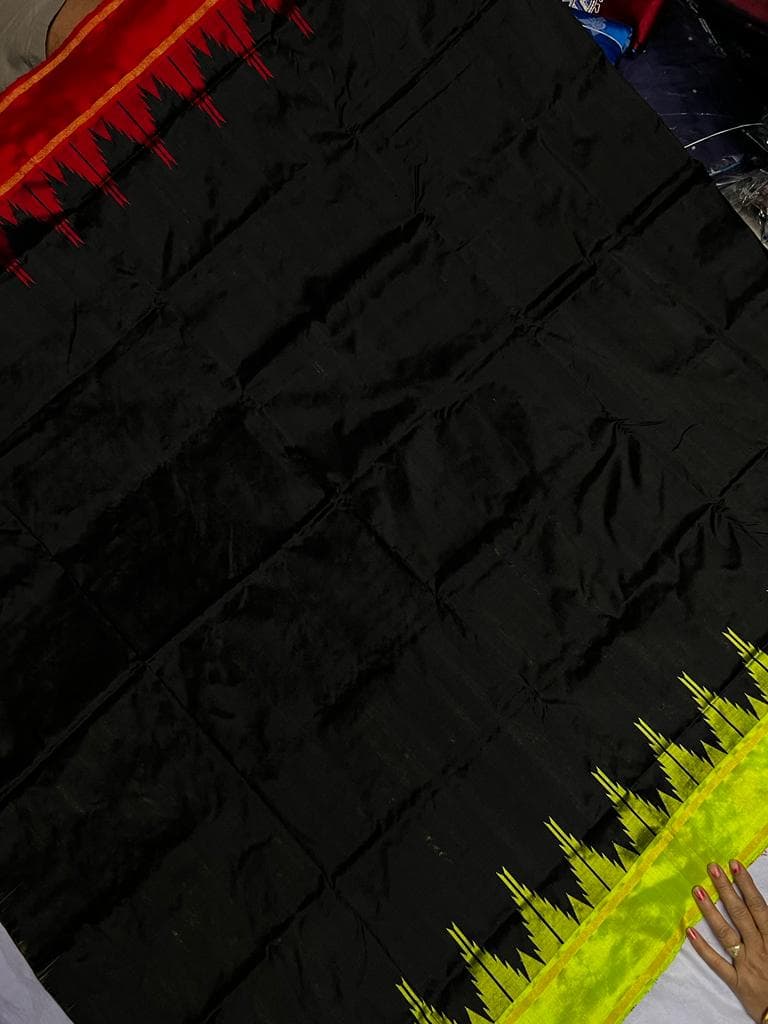 Sambalpuri Half Tissue Phodakumbha Silk Saree thumbnail 3