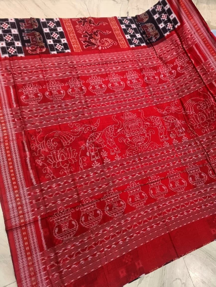 Sambalpuri Bandha Cotton Saree thumbnail 2