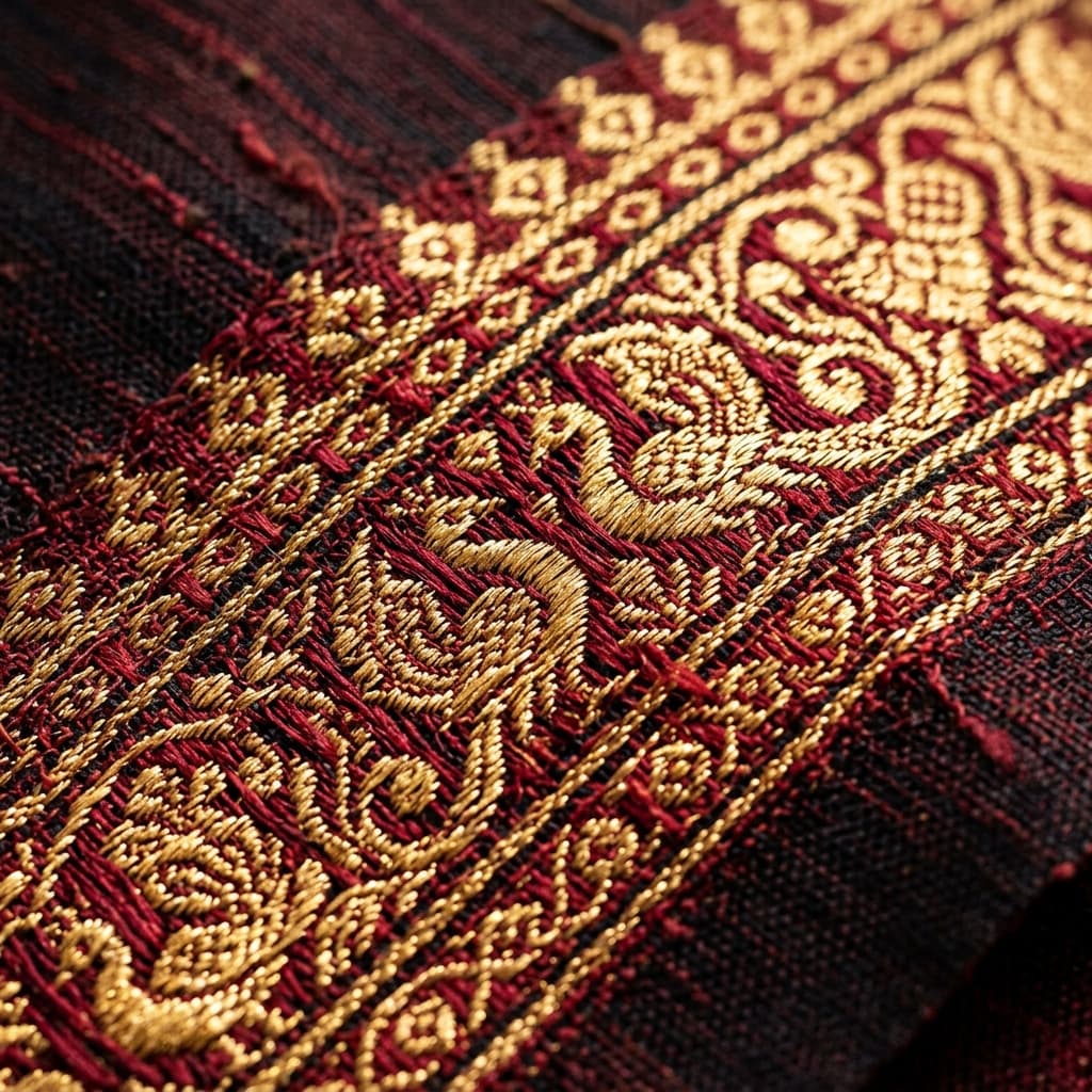Bomkai Heritage Cotton Saree detail