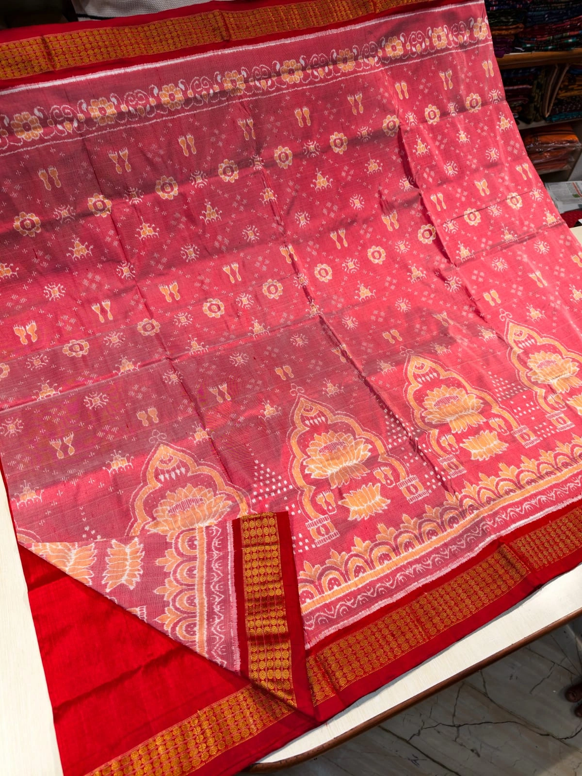 Exclusive Sambalpuri Pure Silk Saree | Traditional Ikat Luxury Weave view 1