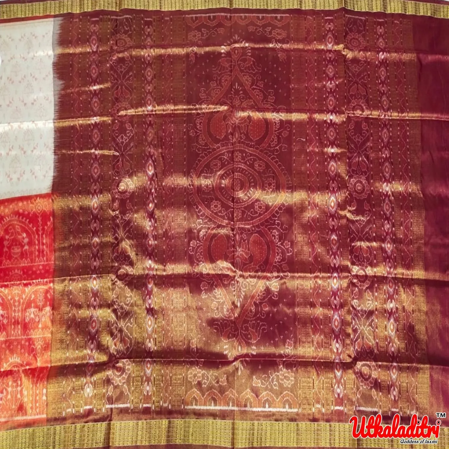Sambalpuri Tissue Silk Saree thumbnail 2