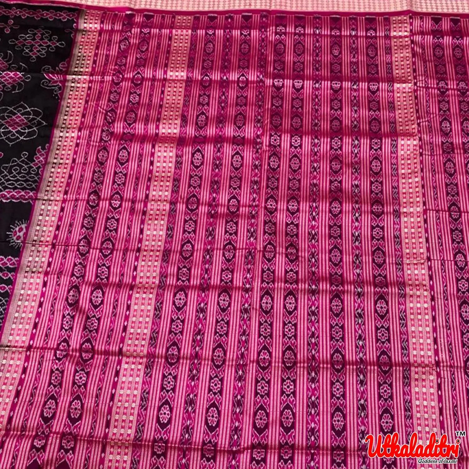 Sambalpuri Tissue Silk Saree thumbnail 3