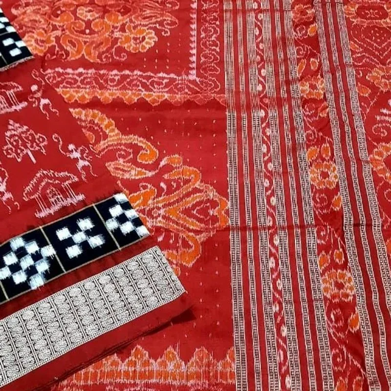 Sambalpuri Silk Pasapali Bandho Saree