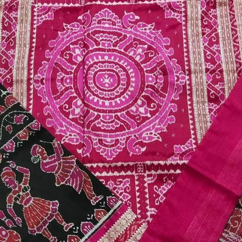 Sambalpuri Dancer Pallu Pure Silk Saree