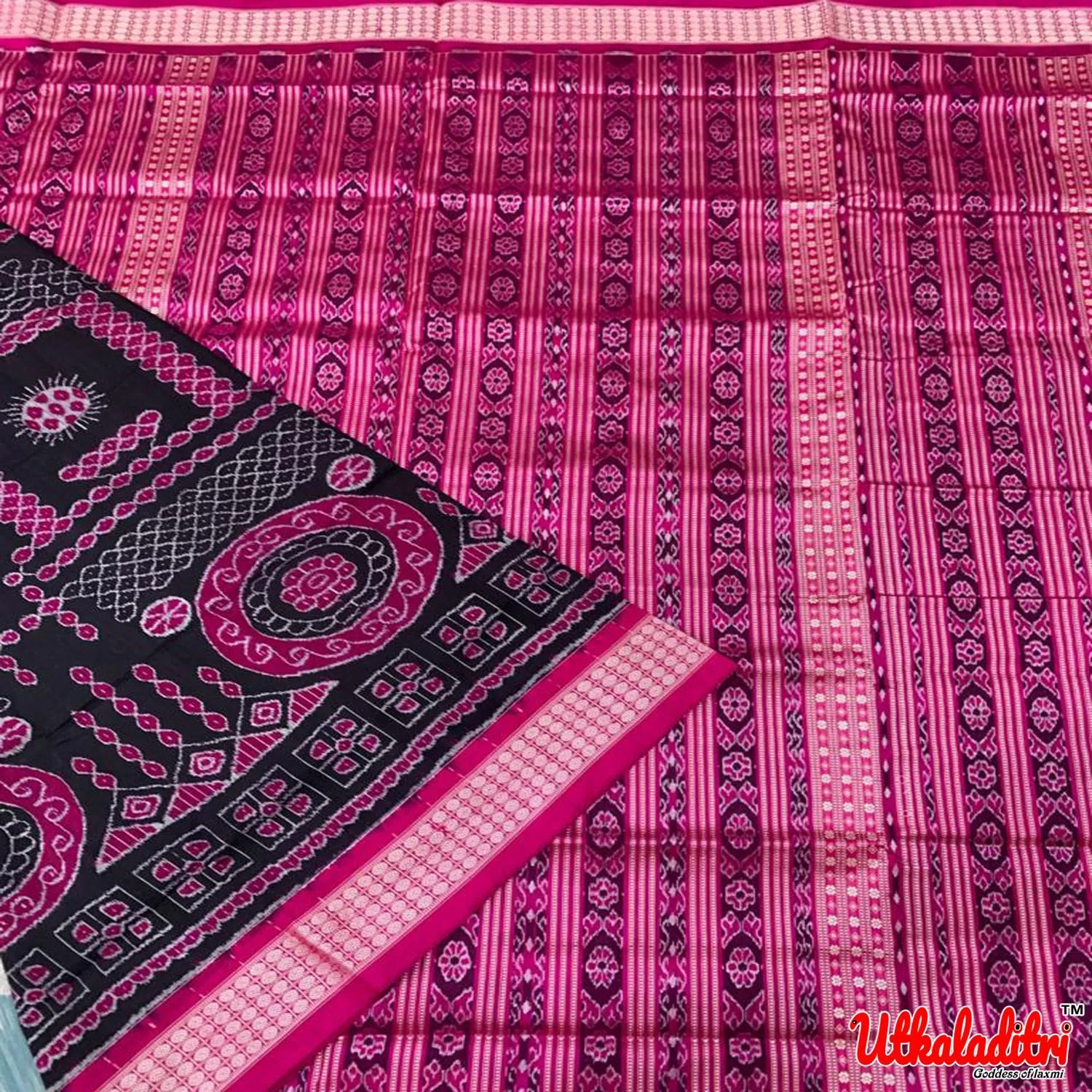 Sambalpuri Tissue Silk Saree thumbnail 2