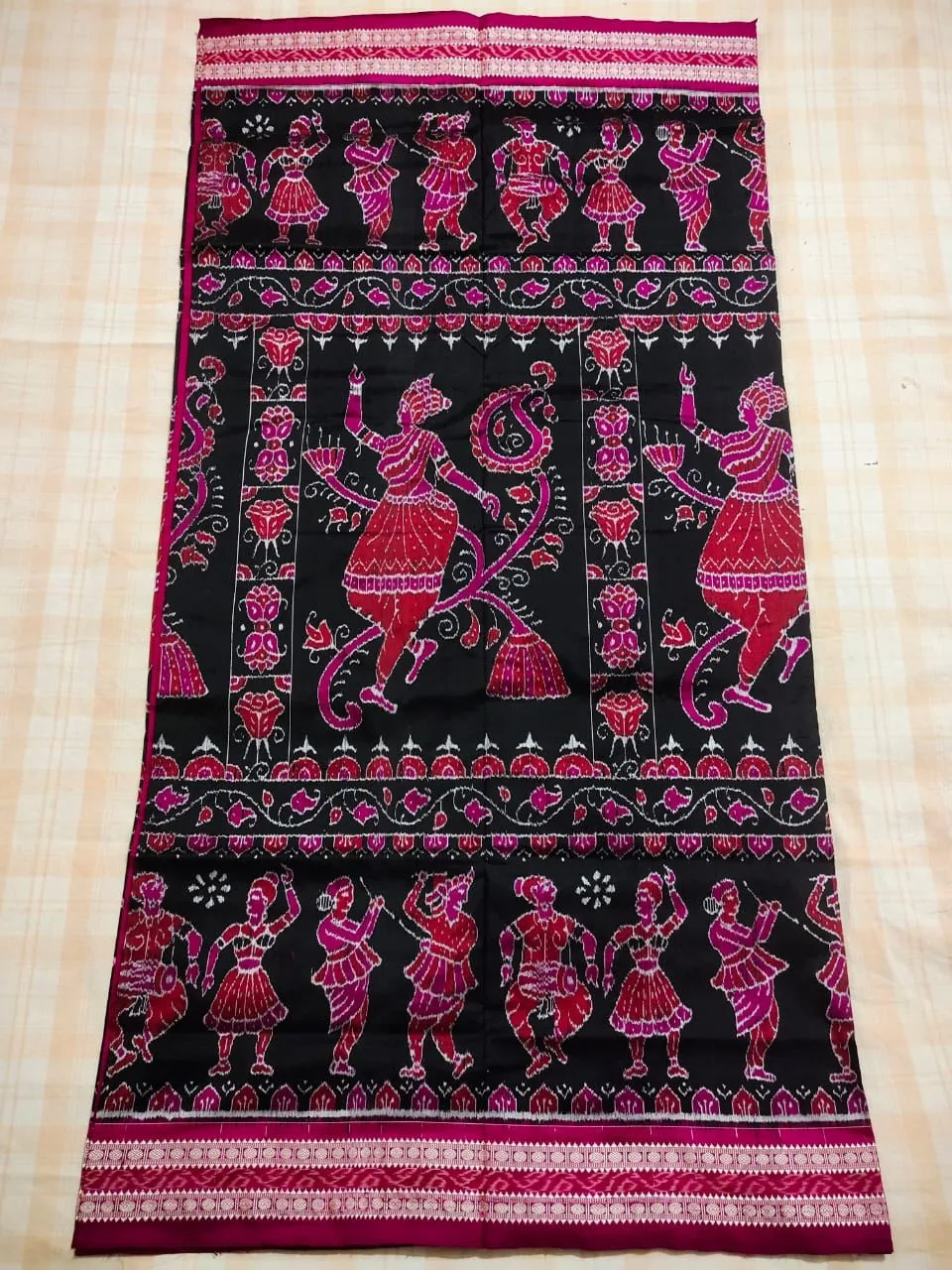 Sambalpuri Dancer Pallu Pure Silk Saree thumbnail 4