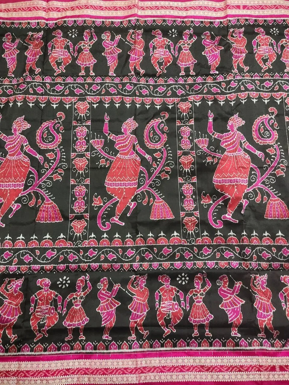 Sambalpuri Dancer Pallu Pure Silk Saree thumbnail 3