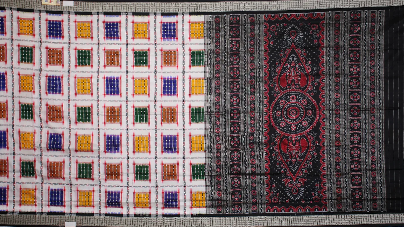 Sambalpuri Ikkat Silk Saree thumbnail 2