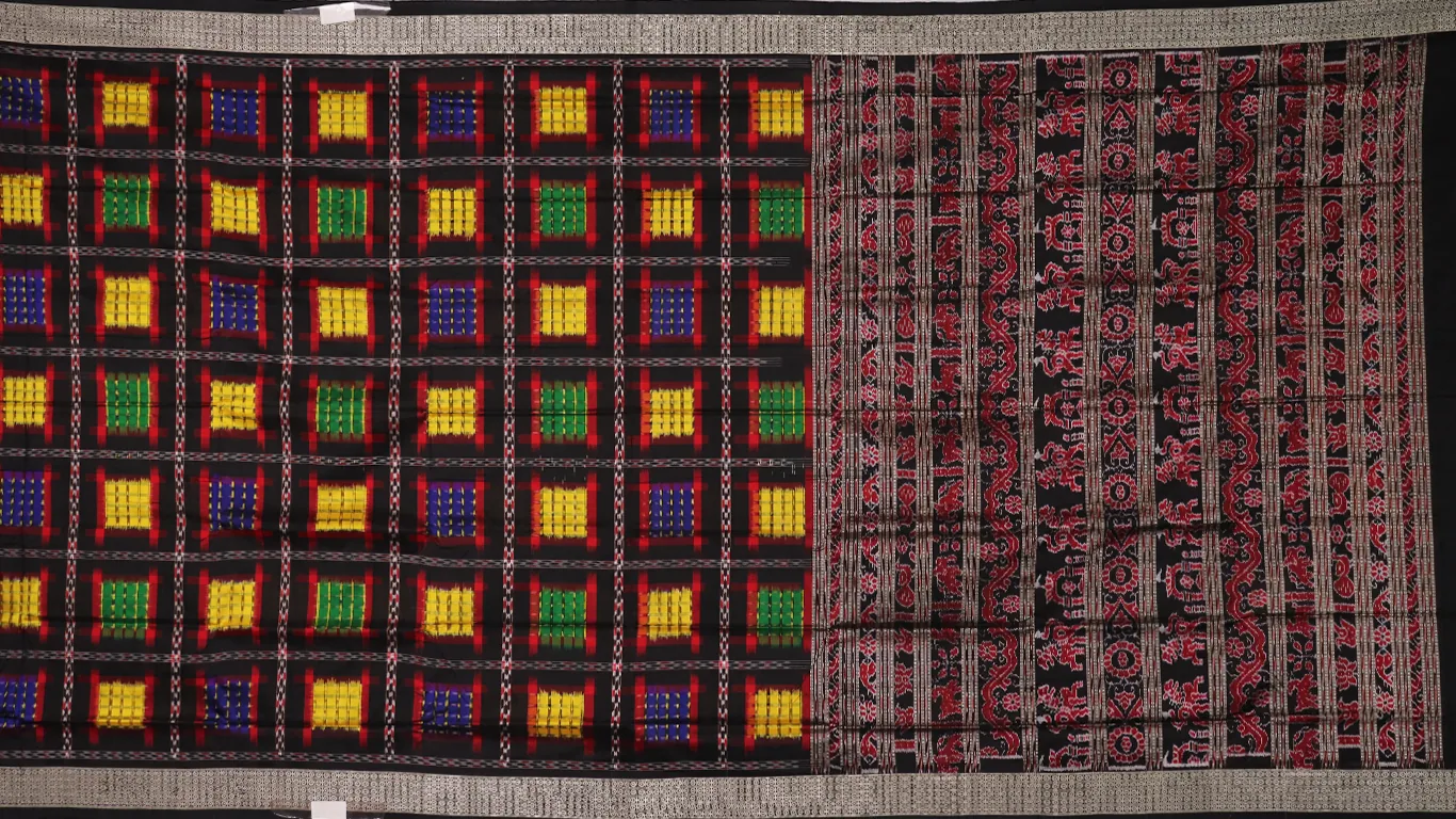 Sambalpuri Ikkat Silk Saree thumbnail 2