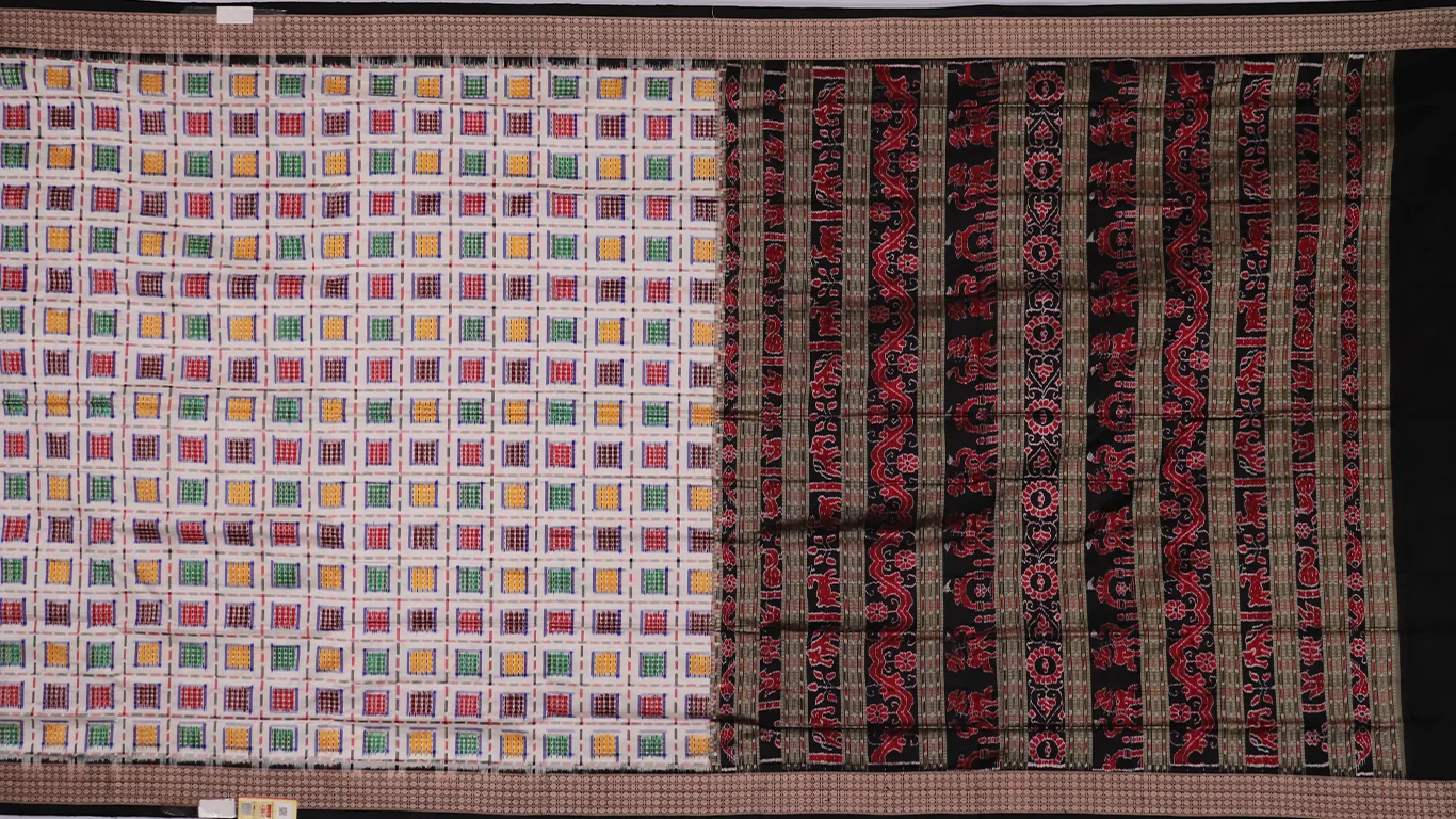 Sambalpuri Ikkat Silk Saree thumbnail 2