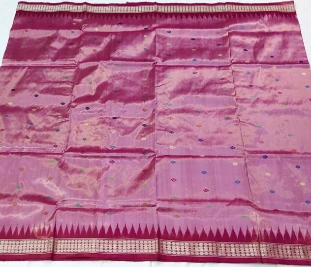 Dolabedi Bubblegum Pink Tissue Silk Saree thumbnail 3