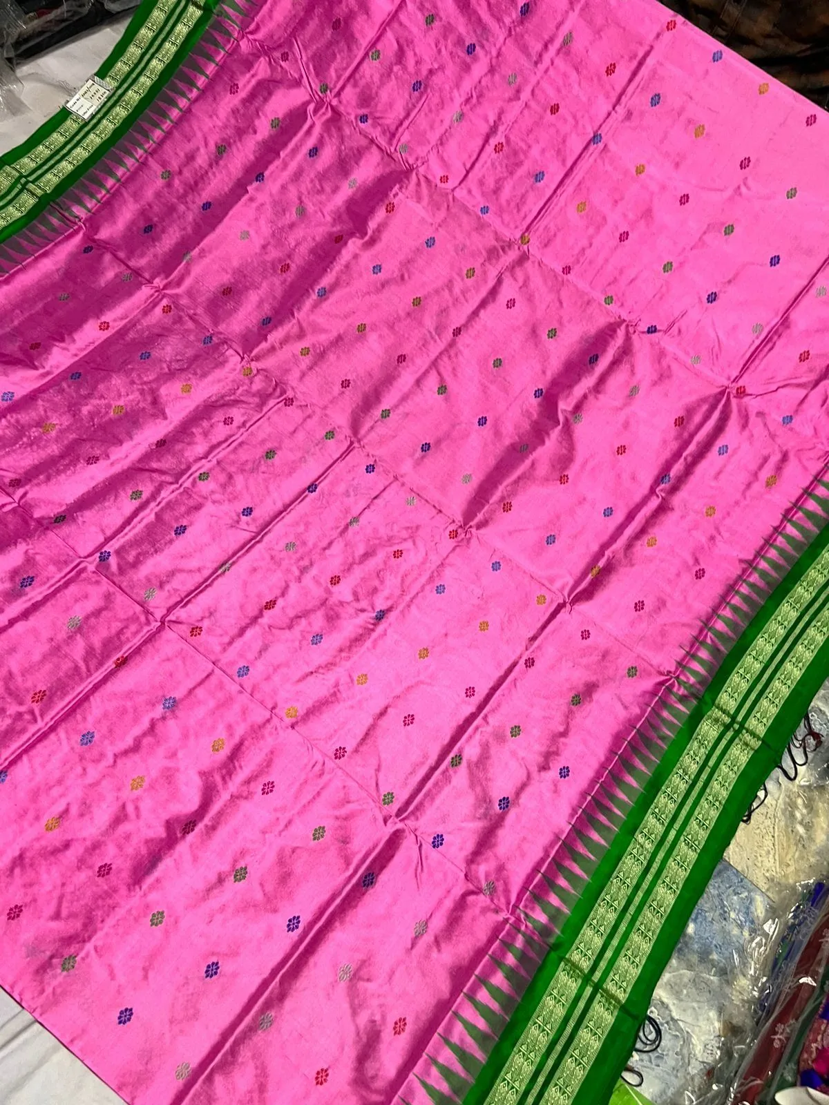 Sambalpuri Dolabedi Half Tissue Silk Saree thumbnail 2